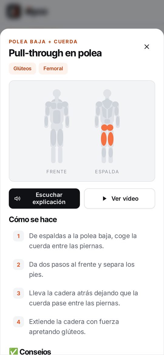 Ficha de ejercicio con vídeo y audio